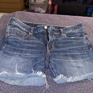 Blue jean shorts